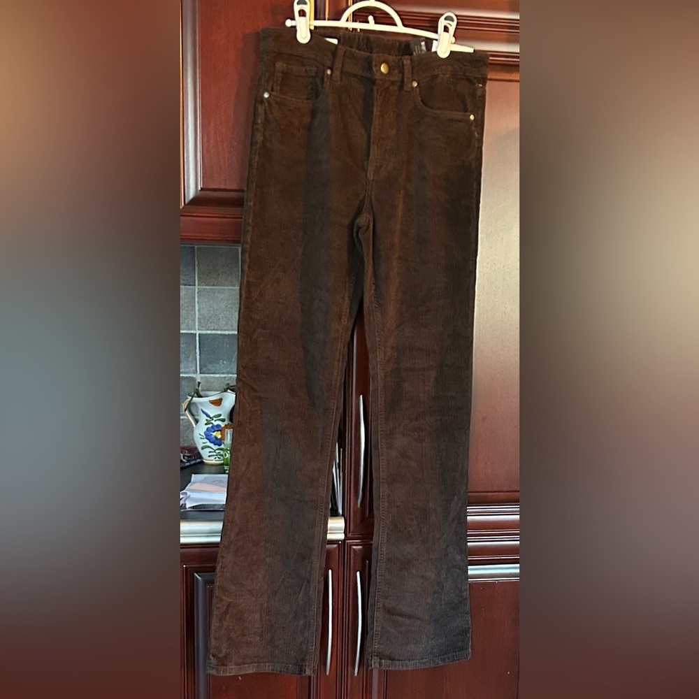 ZARA Mid-rise Corduroy Bootcut Pants in Brown size 8 - Picture 8 of 12